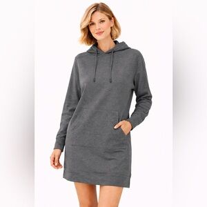 EDC (oversized XS) Gray hoodie dress with pockets NWT